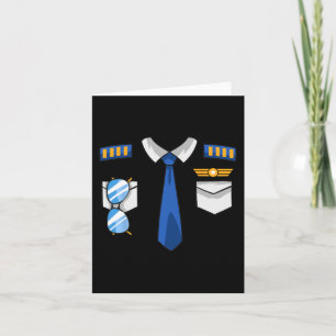 Pilotuniform Dräkt Flygplan Flygare Luftfart Ha Kort