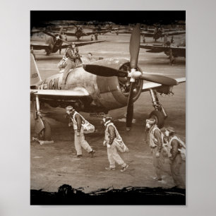 Pilotutbildning för bekämpning av P-47-stöttepelar Poster