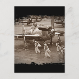 Pilotutbildning för bekämpning av P-47-stöttepelar Vykort