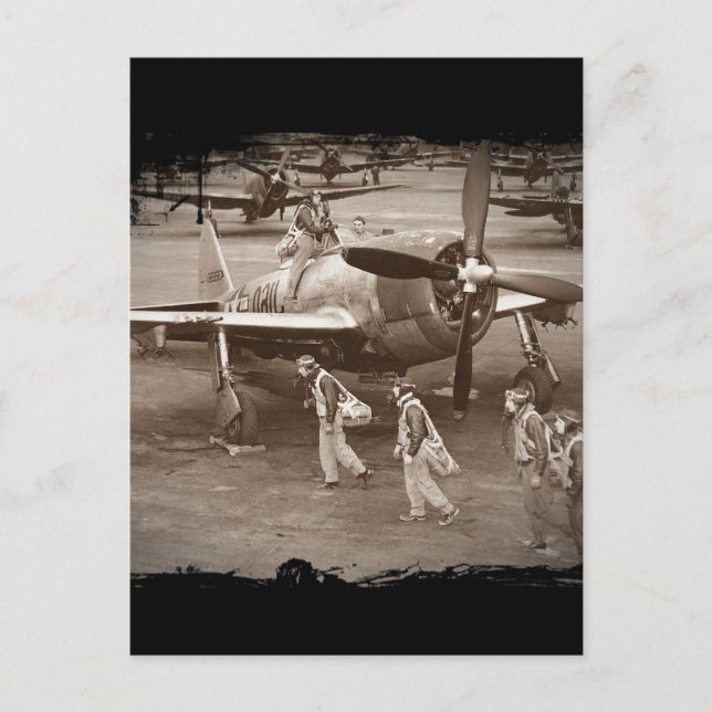 Pilotutbildning för bekämpning av P-47-stöttepelar Vykort (Framsida)