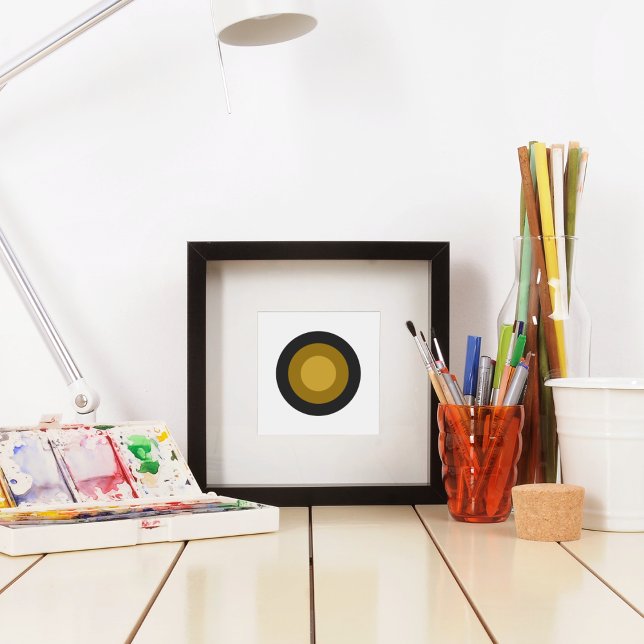 Pilpekare Stil Poster (Black And Gold Mid Century)