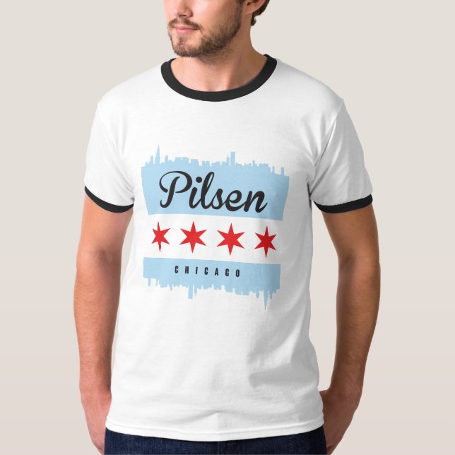 Pilsen Chicago Tee Shirt (Framsida)