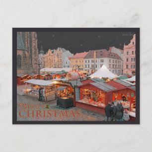 Pilsen - Ljus på julmarknaden Helg Vykort