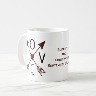 Pilspets Bröllop Förlovning årsdag Present Kaffemugg