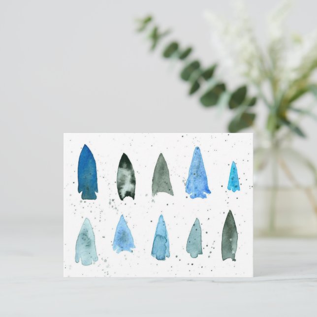 Pilspetsar för projektilpunkter inhemska ursprungs vykort (Stående Fram)