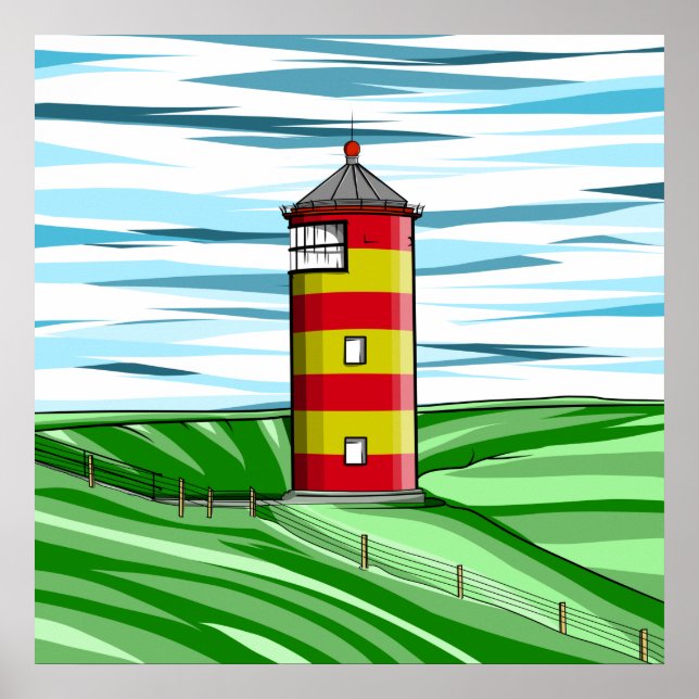 Pilsum Lighthouse Pilsumer Leuchtturm Poster (Framsidan)