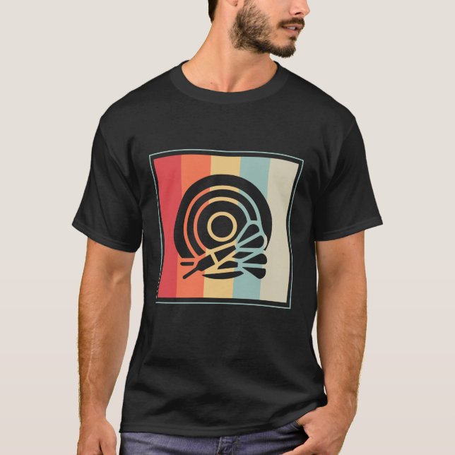 Piltavla för Dart Dartboard Måltavla T Shirt (Framsida)