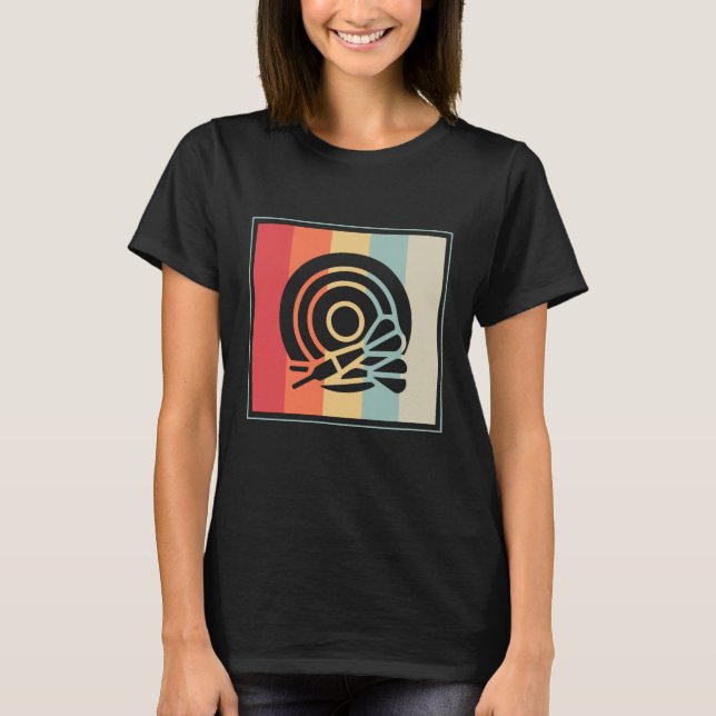 Piltavla för Dart Dartboard Måltavla T Shirt (Framsida)