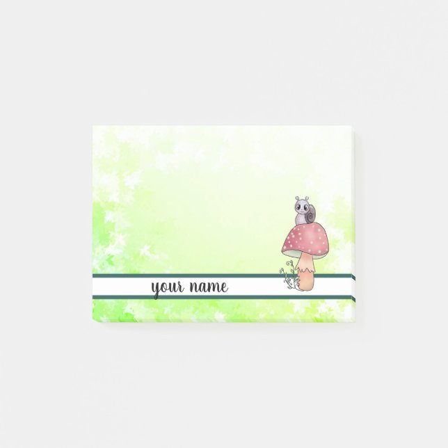 Pilz mit Schnecke Post-it Block (Framsida)