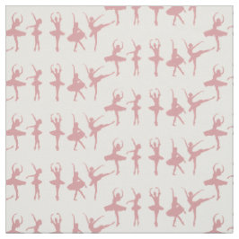 Pima Cotton Rosa Ballerinas Craft Sewing Fabric Tyg