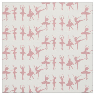 Pima Cotton Rosa Ballerinas Craft Sewing Fabric Tyg