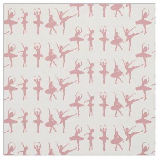 Pima Cotton Rosa Ballerinas Craft Sewing Fabric Tyg