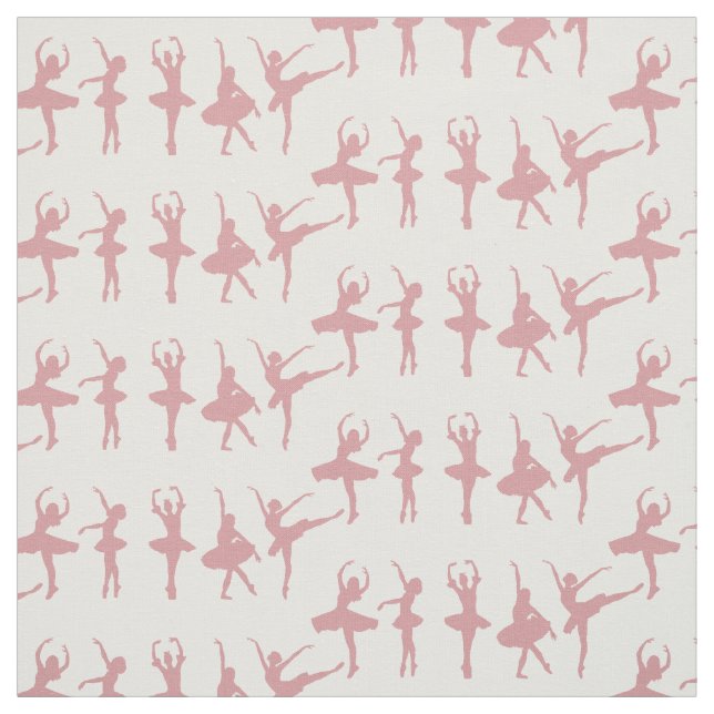 Pima Cotton Rosa Ballerinas Craft Sewing Fabric Tyg (Provkarta)