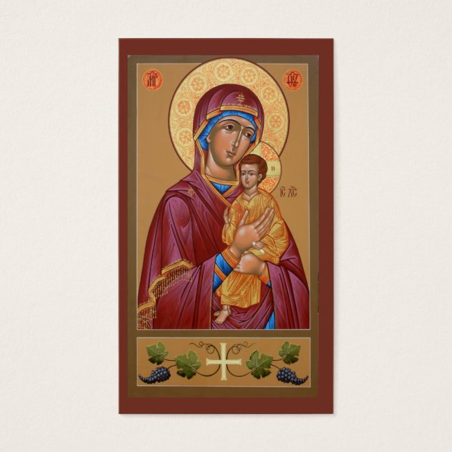 Pimen Mor av gud Mini-Prayer-kort Visitkort (Framsidan)