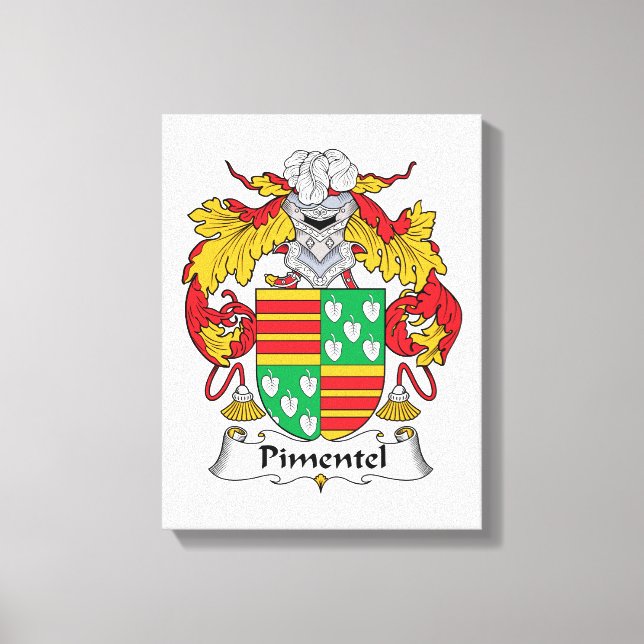 Pimentel Family Crest Canvastryck (Framsida)
