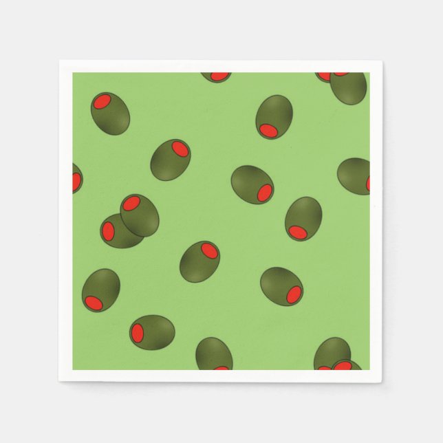 Pimento Olife on Sage Papper Napkins Pappersservett (Framsidan)