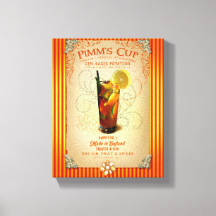 Pimms koppcoctail canvastryck