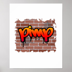 pimp graffiti-design poster
