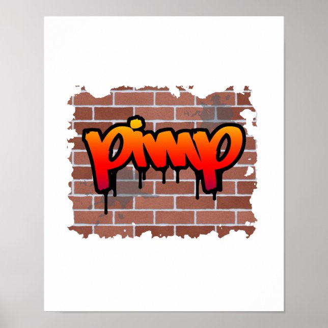 pimp graffiti-design poster (Framsidan)