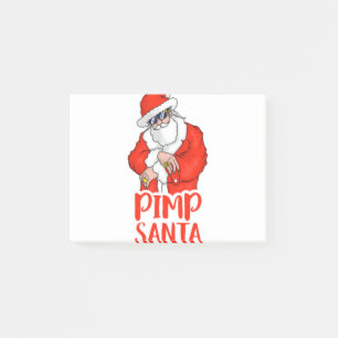 Pimp jultomten olämplig vuxen av julgranar post-it block