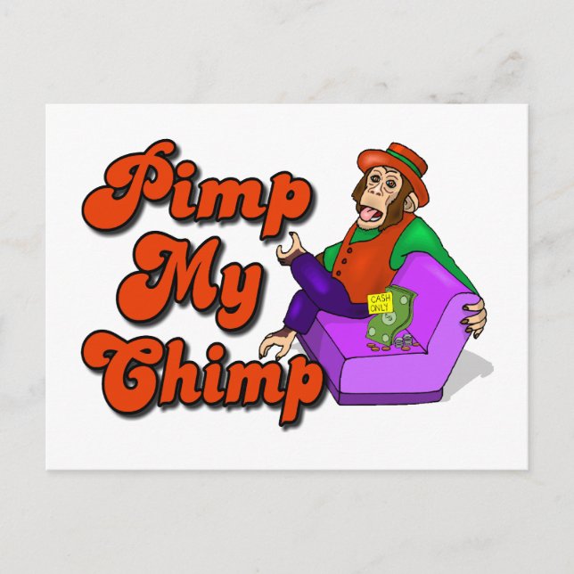 Pimp My Chimp Vykort (Framsida)