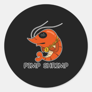Pimp-räka Runt Klistermärke