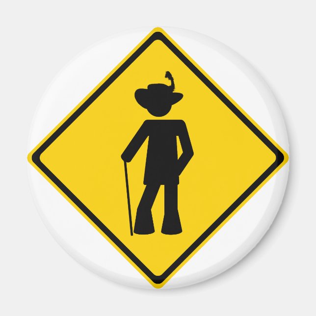 Pimp Road Sign Magnet (Framsidan)