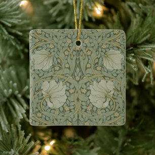 Pimpernel av William Morris Vintage Blommigt Texti Julgransprydnad Keramik
