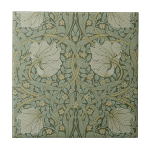Pimpernel av William Morris Vintage Blommigt Texti Kakelplatta