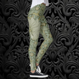 Pimpernel av William Morris Vintage Blommigt Texti Leggings