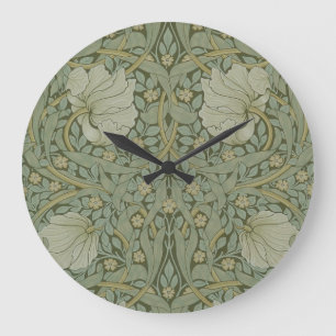 Pimpernel av William Morris Vintage blomstermönstr Stor Klocka