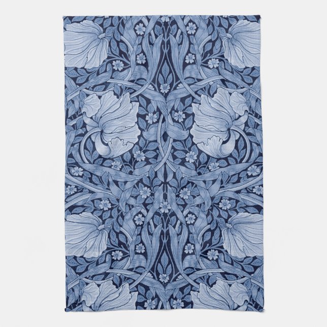Pimpernel Blue Monotone, William Morris Kökshandduk (Vertikal)