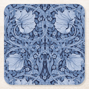 Pimpernel Blue Monotone, William Morris Underlägg Papper Kvadrat