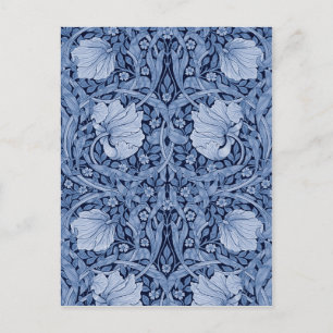 Pimpernel Blue Monotone, William Morris Vykort