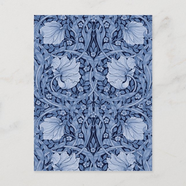 Pimpernel Blue Monotone, William Morris Vykort (Framsida)