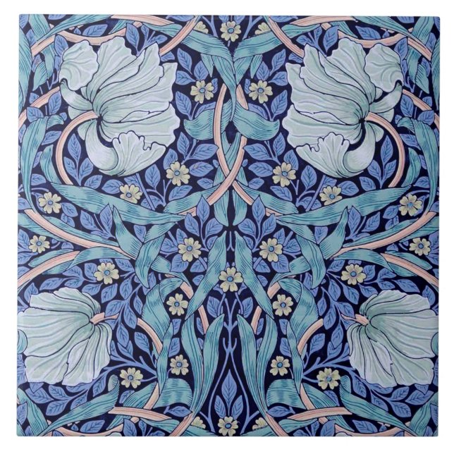 Pimpernel Blue, William Morris Kakelplatta (Framsidan)