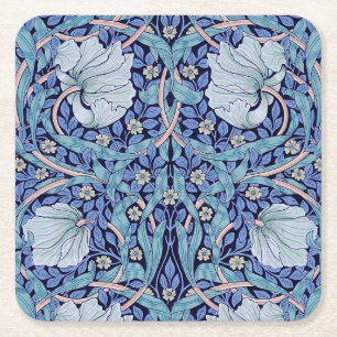 Pimpernel Blue, William Morris Underlägg Papper Kvadrat