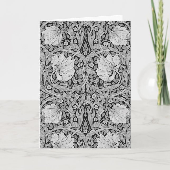 Pimpernel Grått Monotone, William Morris Kort (Framsida)