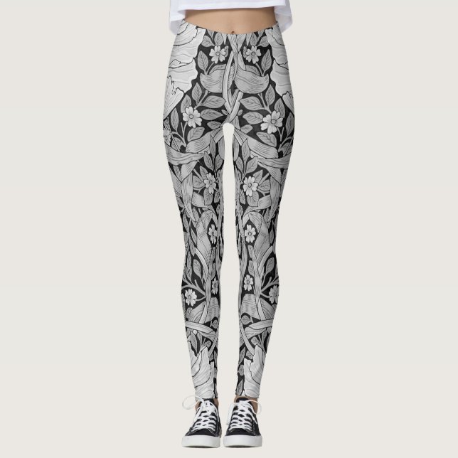 Pimpernel Grått Monotone, William Morris Leggings (Framsida)