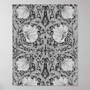 Pimpernel Grått Monotone, William Morris Poster