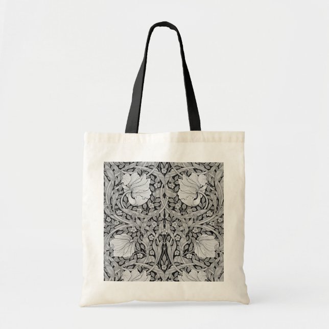 Pimpernel Grått Monotone, William Morris Tygkasse (Framsidan)