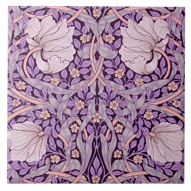Pimpernel Lila, William Morris Kakelplatta (Framsidan)