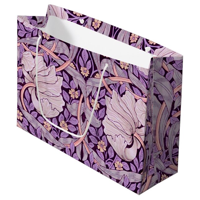 Pimpernel Lila, William Morris Large Gift Bag (Framsidan Vinklad)