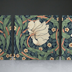 Pimpernel Seamless 1/2 William Morris Arts Crafts Kakelplatta