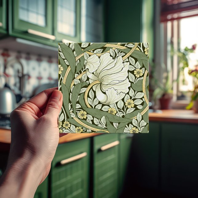 Pimpernel Seamless 1/2 William Morris Arts Crafts Kakelplatta (Skapare uppladdad)