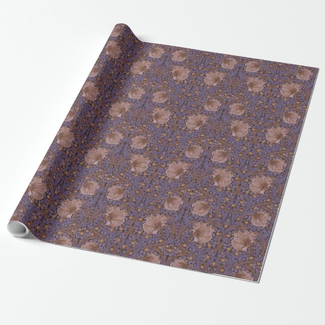 Pimpernel William Morris - Lila Wrapping Papper Presentpapper (Utrullad)