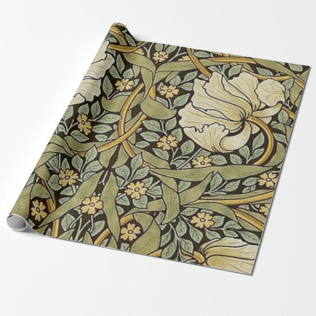 Pimpernel William Morris Presentpapper (Utrullad)