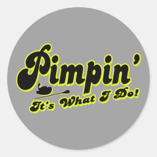 Pimpin' Sticker Runt Klistermärke