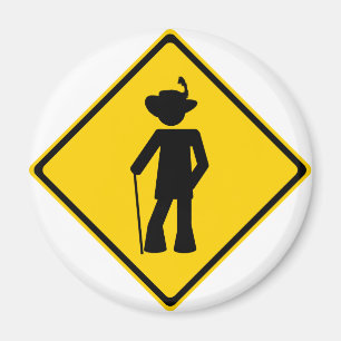 Pimpvägmärke Magnet
