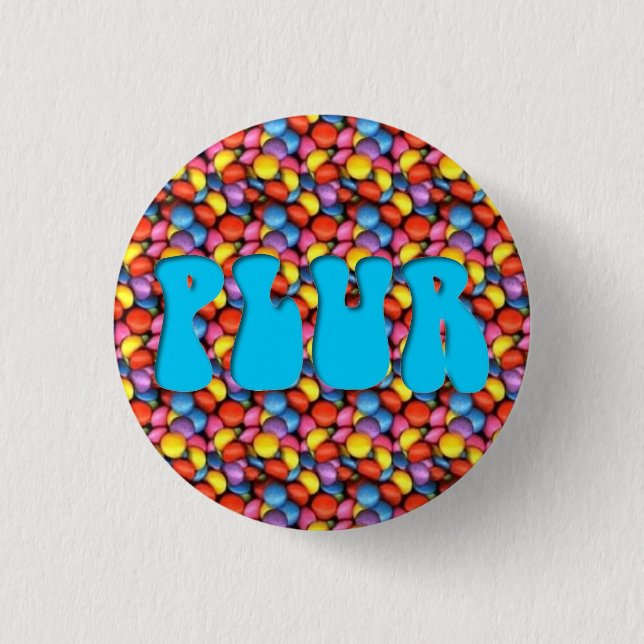 Pin av Candy Aqua PLUR Knapp (Framsida)